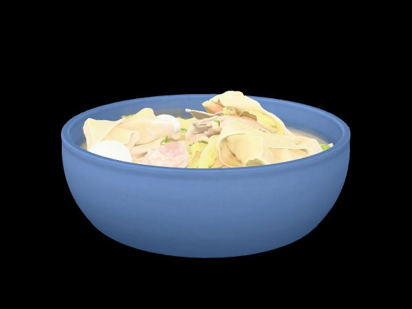 Vista 3D de SOPA WANTAN