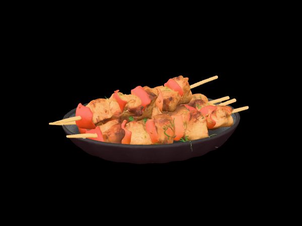 Vista 3D de BROCHETA DE POLLO