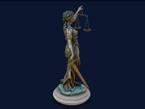 Vista 3D de justicia