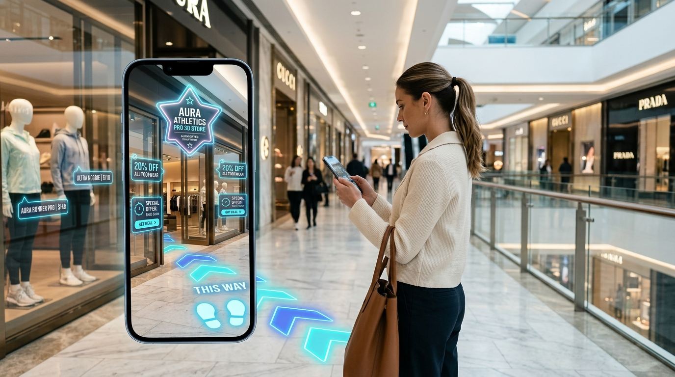 Vitrina de tienda en realidad aumentada